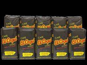 El Coqui 088412128475 Puerto Rico Coffee - Cafe Ground Bag 14 Oz. 10 Pack Sealed