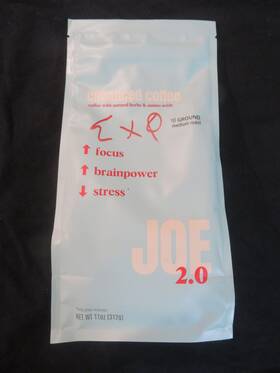 Enhanced Coffee 195893574193 Joe 2.0 Ground Medium Roast Focus Brainpower Stress 11 Oz