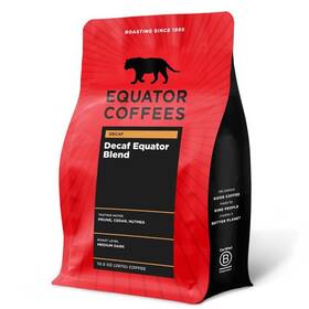 Equator Coffees & Teas 814307001659 Blend Decaf Ground Coffee Medium Dark Roast Fresh Roa