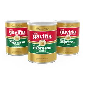 F. Gavina & Sons Inc. 313051660681 Caf Gavi A Decaf Espresso Roast Extra Fine Ground Coffee 100% Arabica 3 X 1