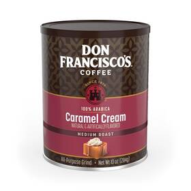 F. Gavina & Sons Inc. 4534 Don Franciscos Caramel Cream Ground Flavored Coffee Rich Aromatic 100% Arabic