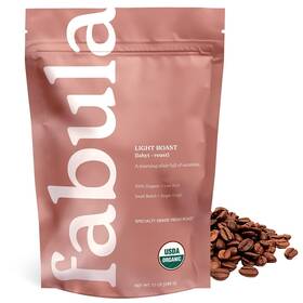 Fabula 850026627008 Coffee Light Roast Whole Beans - Organic Low Acid Single Origin Non-gmo