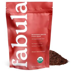 Fabula 850026627541 Coffee Half-caff Medium Roast Freshly Ground - Organic Low Acid Si