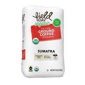 Field Day 042563605179 Organic Ground Coffee Sumatra 10 Oz Case Of 6