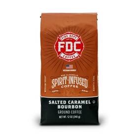 Fire Department Coffee 850037585397 Salted Caramel Bourbon 12 Oz Ground Medium Roast