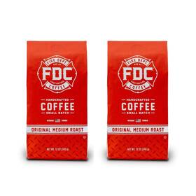 Fire Department Coffee 850053614637 Medium Roast Beans - Smooth Whole Bean 12 Oz Pack Of 2 Supports