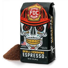 Fire Department Coffee Fdce-1201 Dept. Skull-crushing Espresso Dark Roast 12 Oz