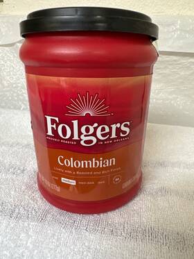 Gt10008 Foldgers Colombian Ground Coffee Medium Roast 9.6 Oz Canister