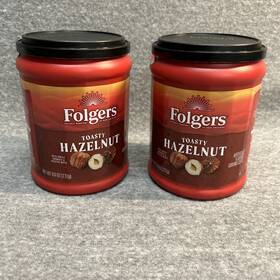 Folgers 025500110370 Toasty Hazelnut Artificially Flavored Ground Coffee 9.6 Oz. Pack Of 2