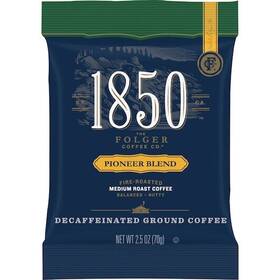 1850 Folgers 025500215136 Ground Decaffeinated Pioneer Blend 24 Counts