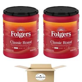 Folgers 025500304014 2 Pk Classic Roast Medium Ground 9.6 Oz. Coffee 19.2 Total