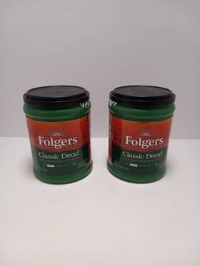 Folgers 025500304021 Decaf Coffee Ground Classic Medium Roast 9.6 Ounce 2 Cans