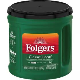 Folgers 025500304106 Ground Coffee Flavor Classic Decaf Size 25.9