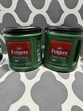 Folgers 025500304151 2 Cans Classic Decaf Ground Coffee 28.8 Oz Each Exp 7/2025 Free Shipping