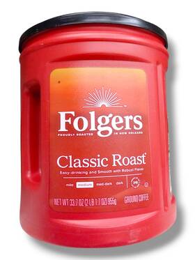 Folgers 025500304182 Classic Roast Ground Coffee 33.7 Ounce Exp Aug 24 2025