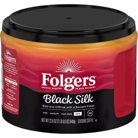 Folgers 025500304397 Ground Coffee Flavor Black Silk Size 22.6