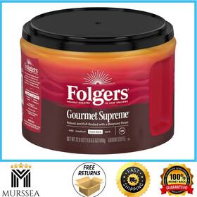 Folgers 025500304434 Gourmet Supreme Ground Coffee 22.6 Ounce Canisters