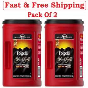 Folgers 025500304533 2 Pack Black Silk Ground Coffee 40.3 Oz