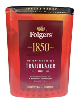 1850 Folgers 025500628813 Trailblazer Medium-dark Roasted Ground Coffee 12 Oz