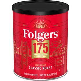 Folgers 025500681160 Classic Medium Roast Ground Coffee 10.3 Oz Ounce Pack Of 1