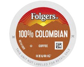 Folgers 025500774596 100% Colombian Coffee K-cups 24/box New