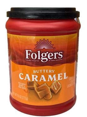 Folgers 025500855509 Buttery Caramel Ground Coffee 9.6 Oz