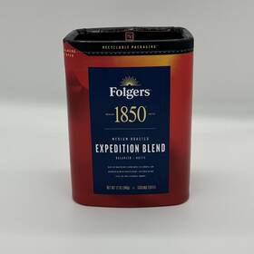 1850 Folgers 025500933122 Expedition Blend Medium Roasted Ground Coffee 12 Oz