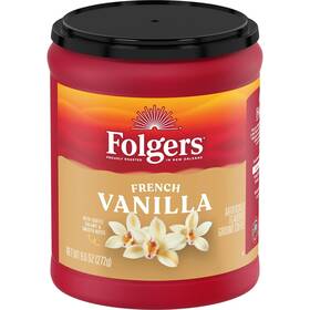 Folgers 025500981819 French Vanilla Artificially Flavored Ground Coffee Medium Roast 9.6 Oz