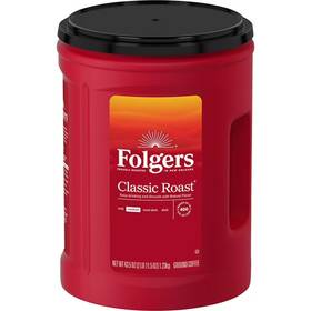 Folgers 100137207263 Classic Medium Roast Ground Coffee 43.5 Oz