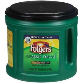 2550020493 Folgers Decaffeinated Ground Classic Roast 30.5 Oz. Pk6