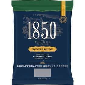 2550021520 Folgers 1850 9 Oz. Decaffeinated Ground Pioneer Blend Pk12