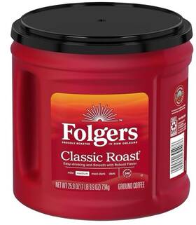 2550030407 Folgers Classic Roast 25.9 Oz Medium Blend Unopened New Sealed