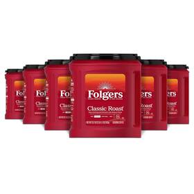Folgers 313050752745 Classic Roast Medium Ground Coffee 33.7 Ounces Pack Of 6