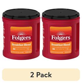 Folgers 462215861058 2 Pack Breakfast Blend Ground Coffee Smooth And Mild 33.7 Ounce