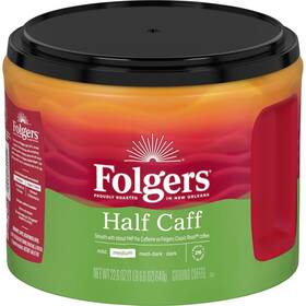 Folgers 629722739847 Half Caff Ground Coffee Medium Roast 22.6-ounce Canister