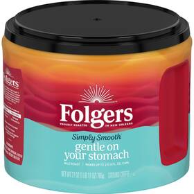 Folgers 629722743042 Simply Smooth Ground Coffee Mild Roast 27 Oz Canister