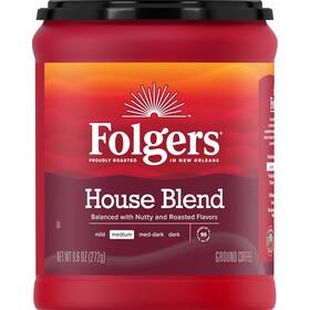 Folgers 689854256759 House Blend Ground Coffee Medium Roast 9.6 Ounce