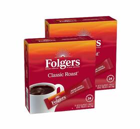 Folgers 711181458138 24ct Classic Roast Instant Coffee Single Serve