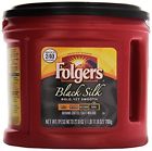 Folgers Black Silk Regular Coffee Dark Bold Ground 24.2 Ounces 4 Cans 025500205403
