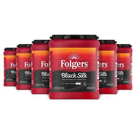 Gk-rwl0-fgep Folgers Black Silk Dark Roast Coffee 9.6 Ounces Ounce Pack Of 6 Red
