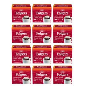 Pro29764 Folgers Coffee Singles Classic Roast Bags 19 Ct - Lot Of 12