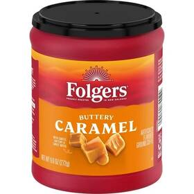 Wal-2589416984 Folgers Buttery Caramel Artificially Flavored Ground Coffee Medium Roast 9.6 O