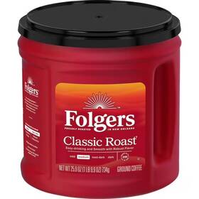 Wal-578550306 Folgers Classic Roast Ground Coffee Medium 25.9 Oz Canister