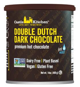 Cak001 Foods Double Dutch Dark Chocolate Premium Hot Cocoa Mix - Dairy-free Vegan Plant Bas