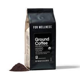 For Wellness 850042877128 Organic Arabica Ground Coffee 12 Oz Dark Roast Pair With The Good Stuff
