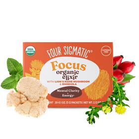Four Sigmatic 744759969132 Lions Mane Focus Elixir Mushroom Coffee Alternative Organic Lio