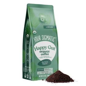 Four Sigmatic 816897022151 Happy Gut Organic Ground Coffee Medium Roast Fair Trade Gourm