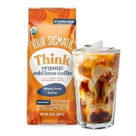 Four Sigmatic 816897023349 Organic Cold Brew Coffee Grounds Dark Roast Fair Trade