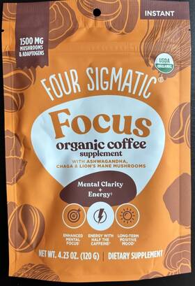 Four Sigmatic 816897023868 Focus Instant Organic Coffee Supplement With Ashwagandha