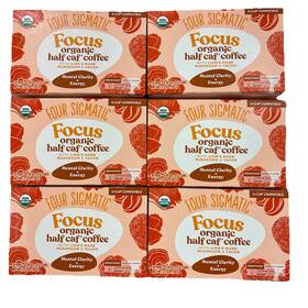 Four Sigmatic 816897024582 6 Boxes Focus Half Caf Organic Medium Roast Mushroom Coffee Pods